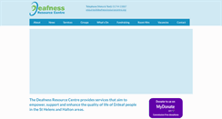 Desktop Screenshot of deafnessresourcecentre.org